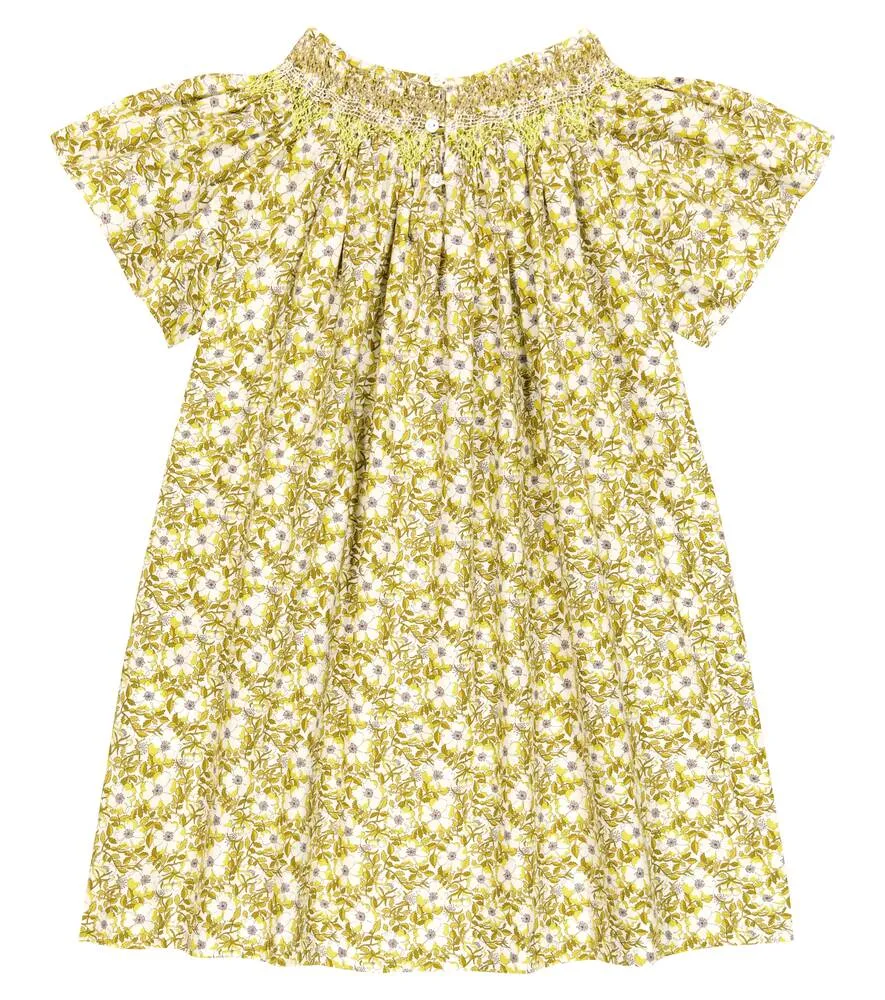 Arlene Floral Bonpoint Cotton Dress, Pink