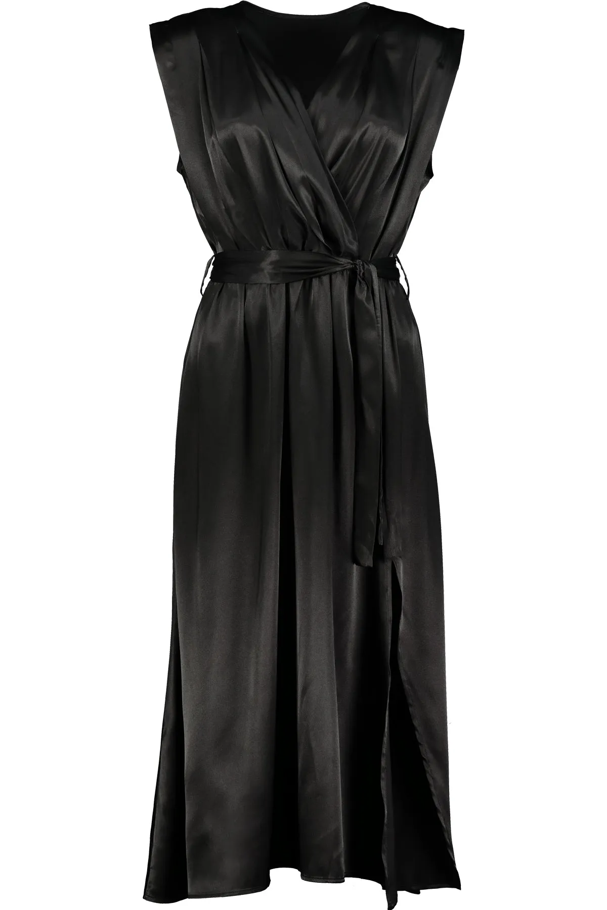 Bishop And Young Nocturnal Animal Aeries Wrap Dress In Black