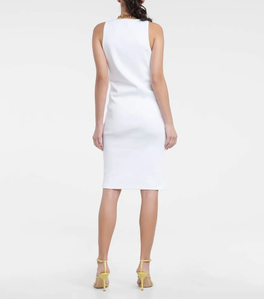 Bottega Veneta Cotton Blend Jersey Tank Dress, White