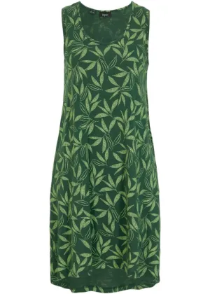 Bpc Bonprix Collection hanging cotton dress, green