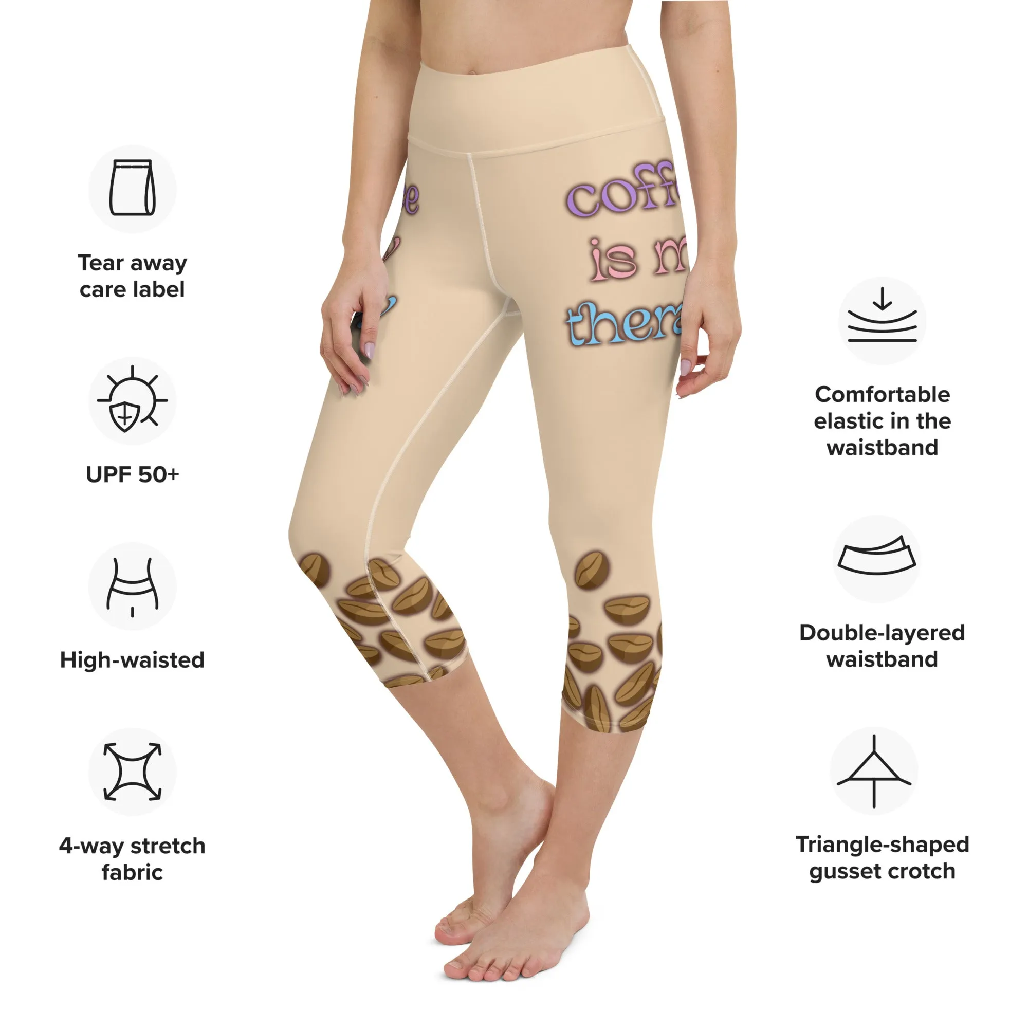 Coffee Is My Therapy Yoga Capris