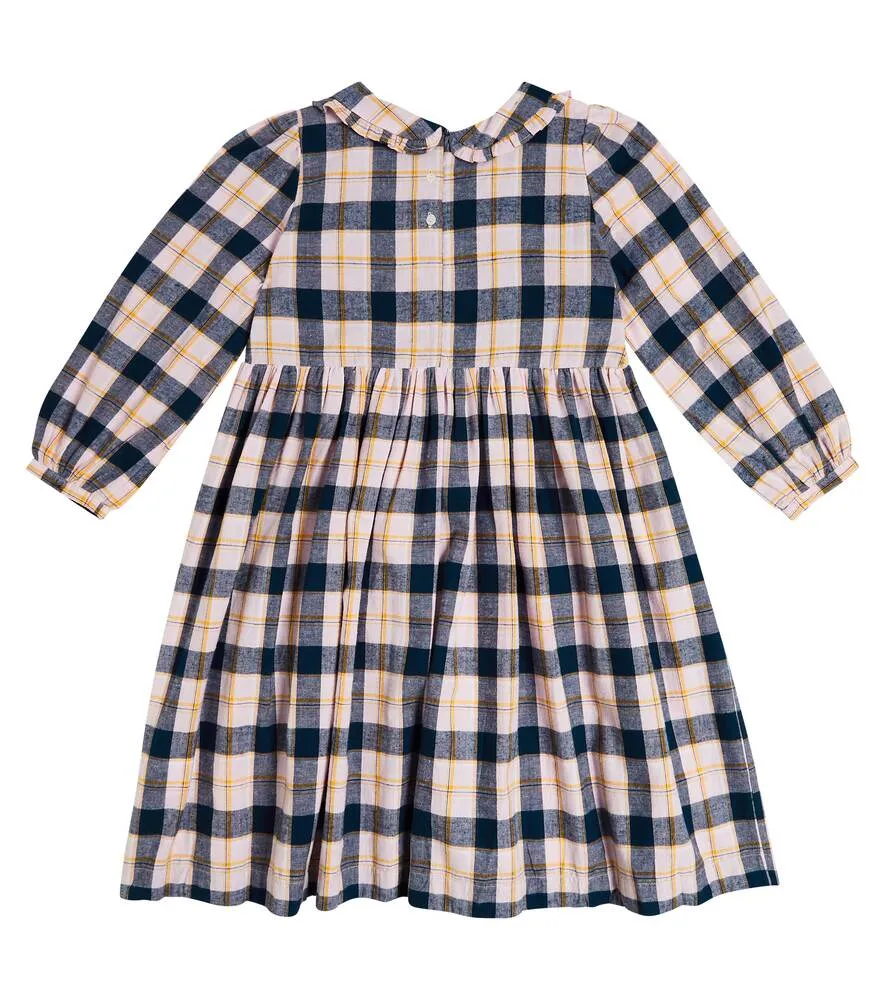 Corlissa Molo Cotton Plaid Dress, Multicolor
