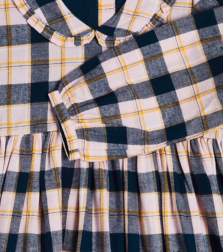 Corlissa Molo Cotton Plaid Dress, Multicolor