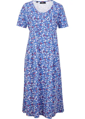 Cotton jersey midi dress Bpc Bonprix Collection, blue