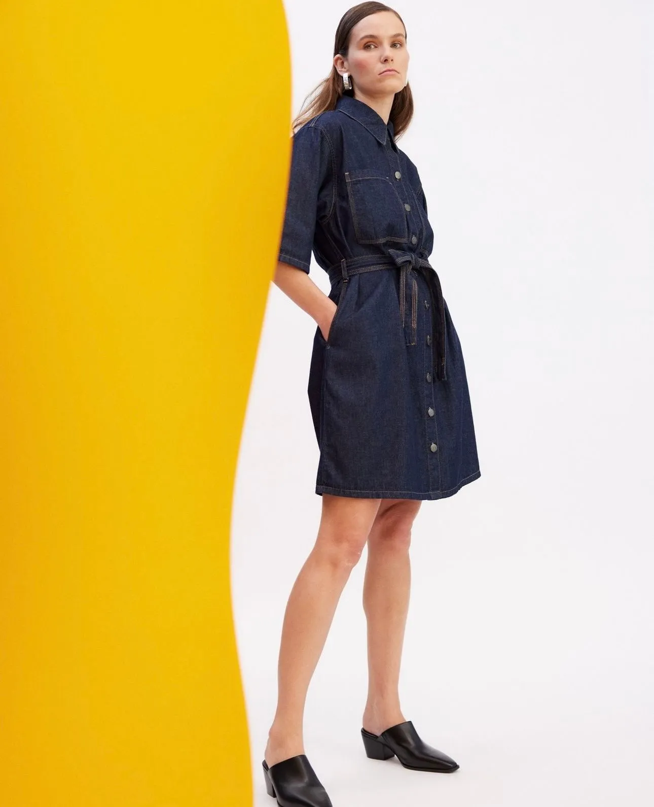 Denym Pocket Shirt Dress