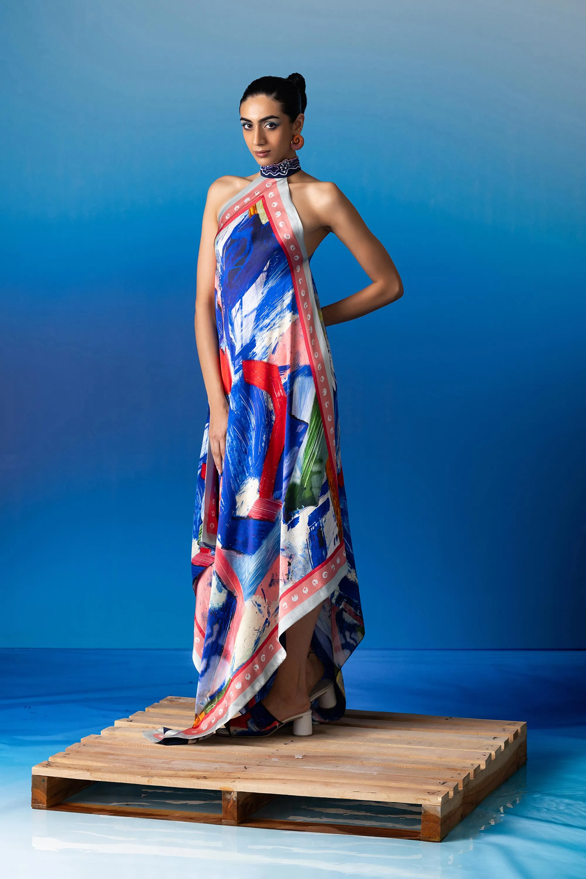 Foxfires Silk Flute Dress