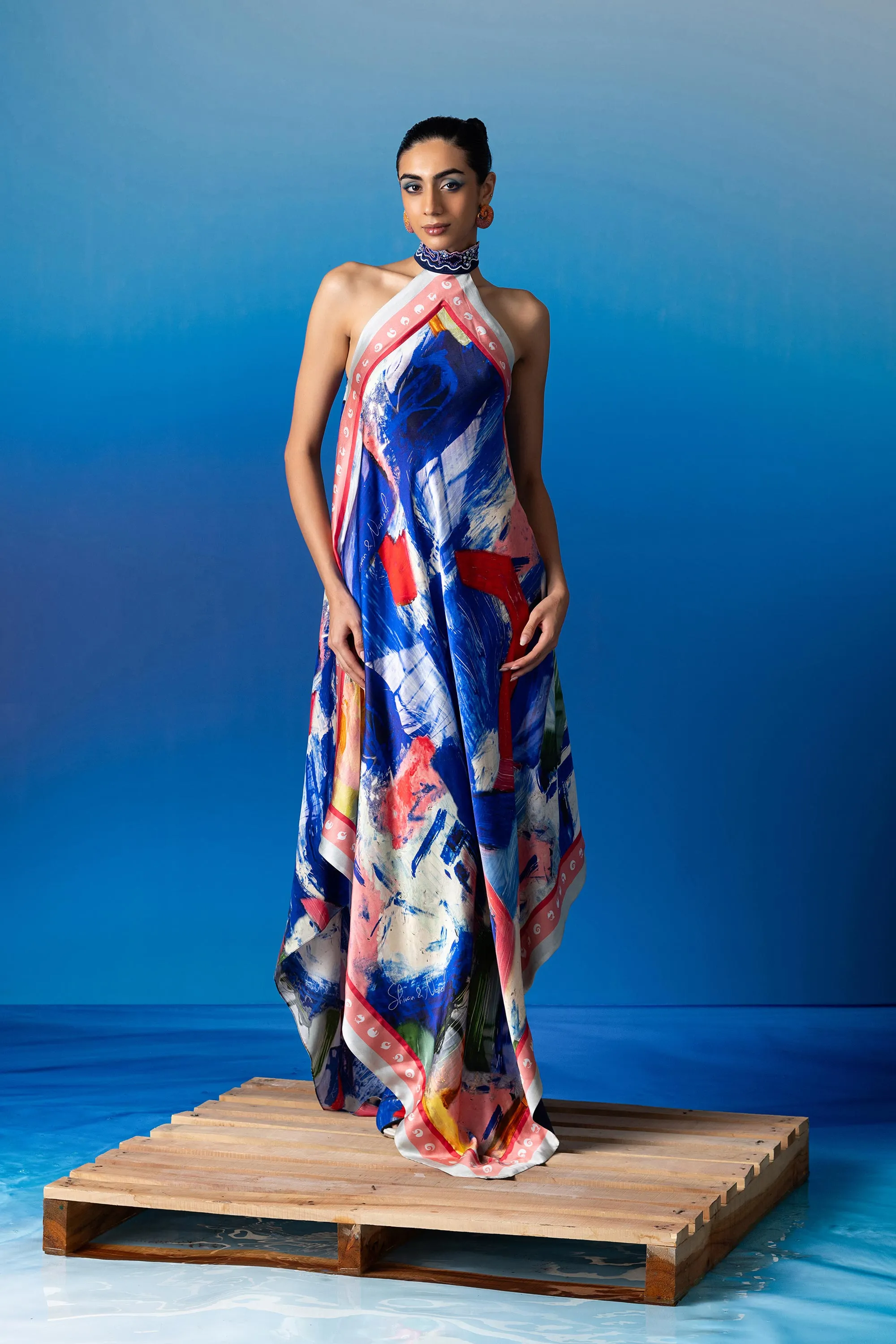 Foxfires Silk Flute Dress