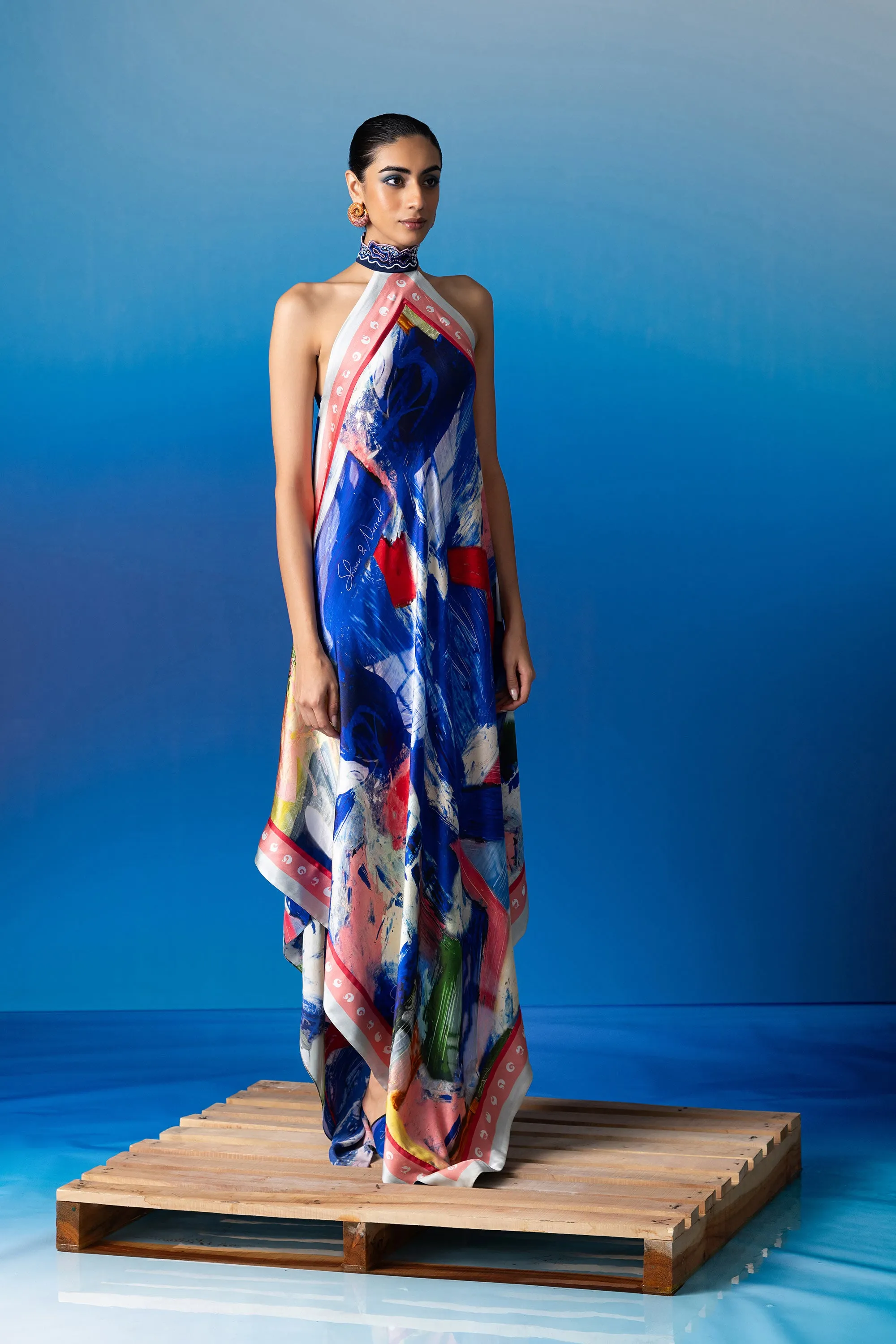 Foxfires Silk Flute Dress
