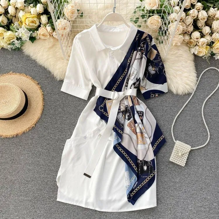 Hayley Midi Dress with Scarf