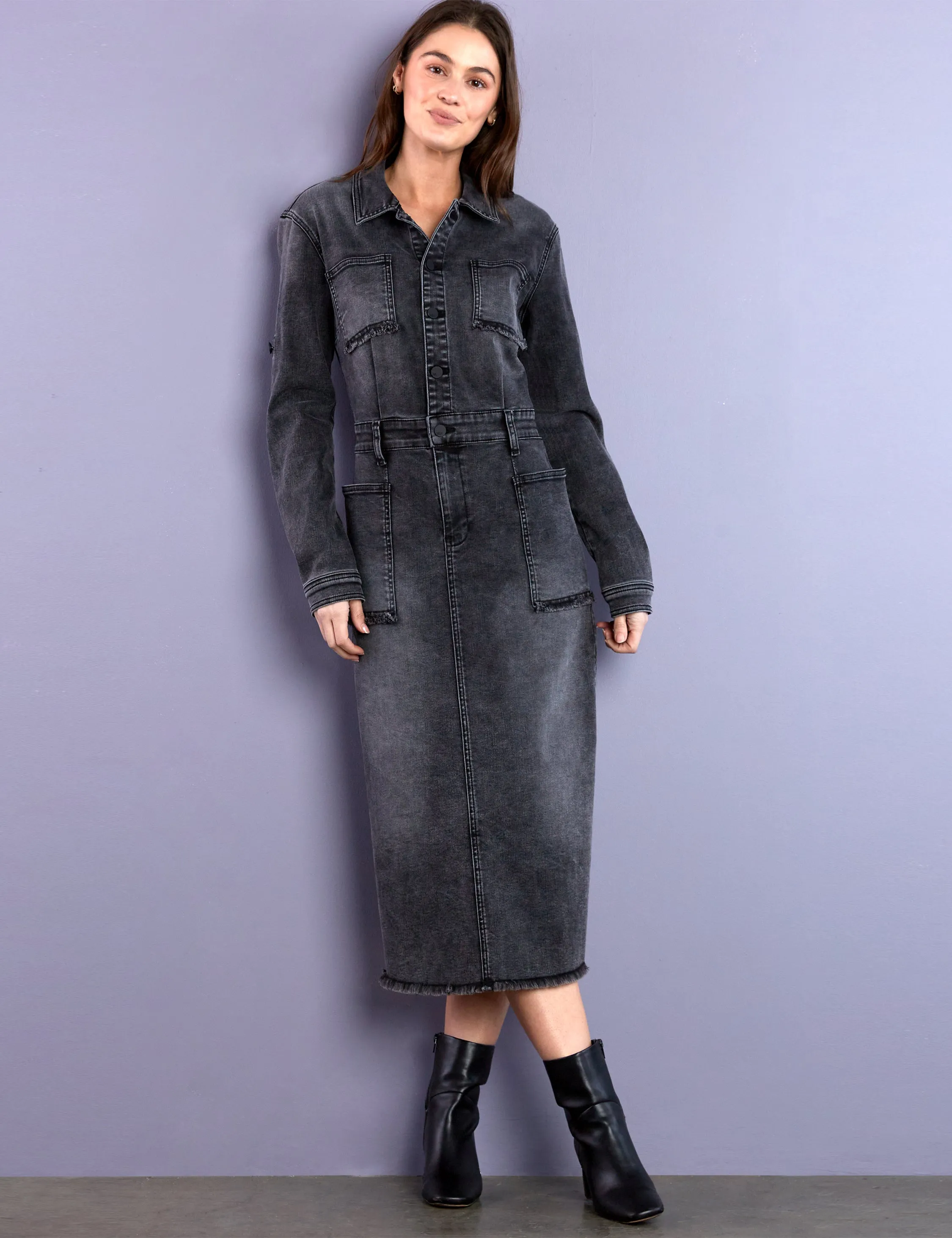 Nora Denim Shirt Dress