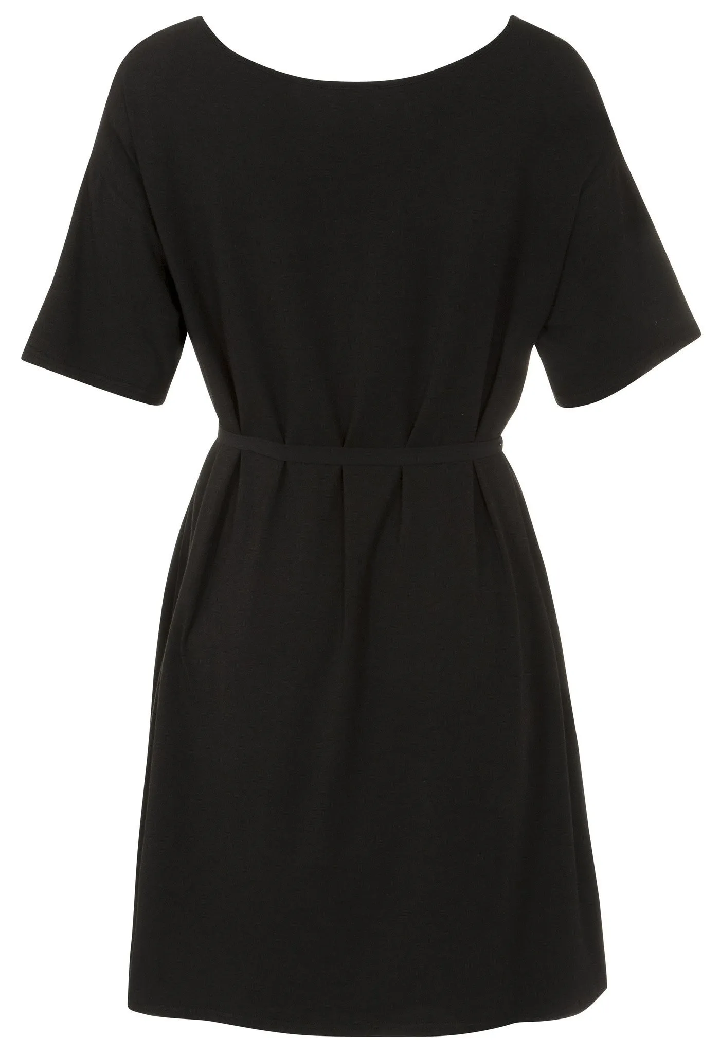 Outsider T-shirt dress with belt in black