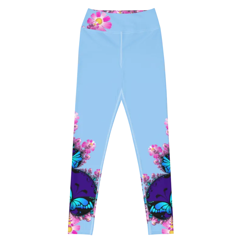 "Mystical Butterfly Bliss" Collection - Designer Long Yoga Leggings