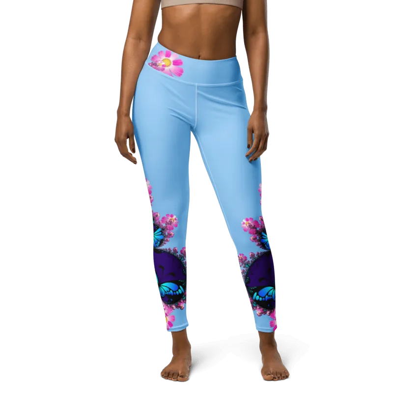 "Mystical Butterfly Bliss" Collection - Designer Long Yoga Leggings