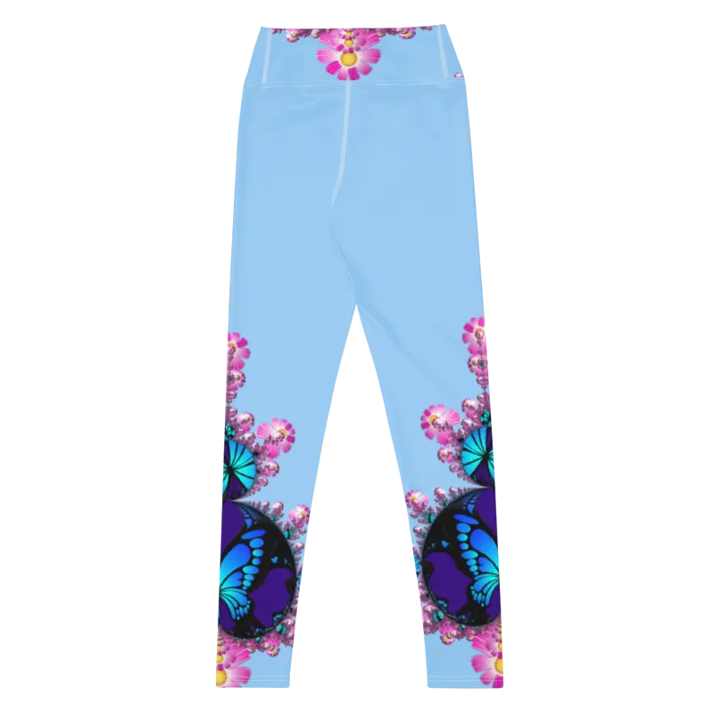 "Mystical Butterfly Bliss" Collection - Designer Long Yoga Leggings