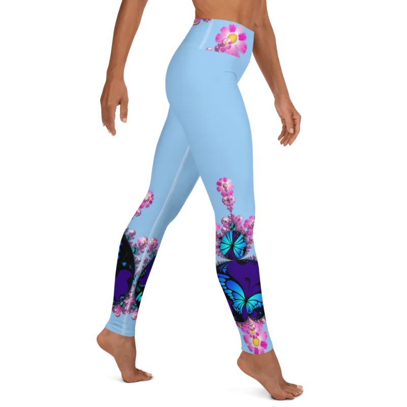 "Mystical Butterfly Bliss" Collection - Designer Long Yoga Leggings
