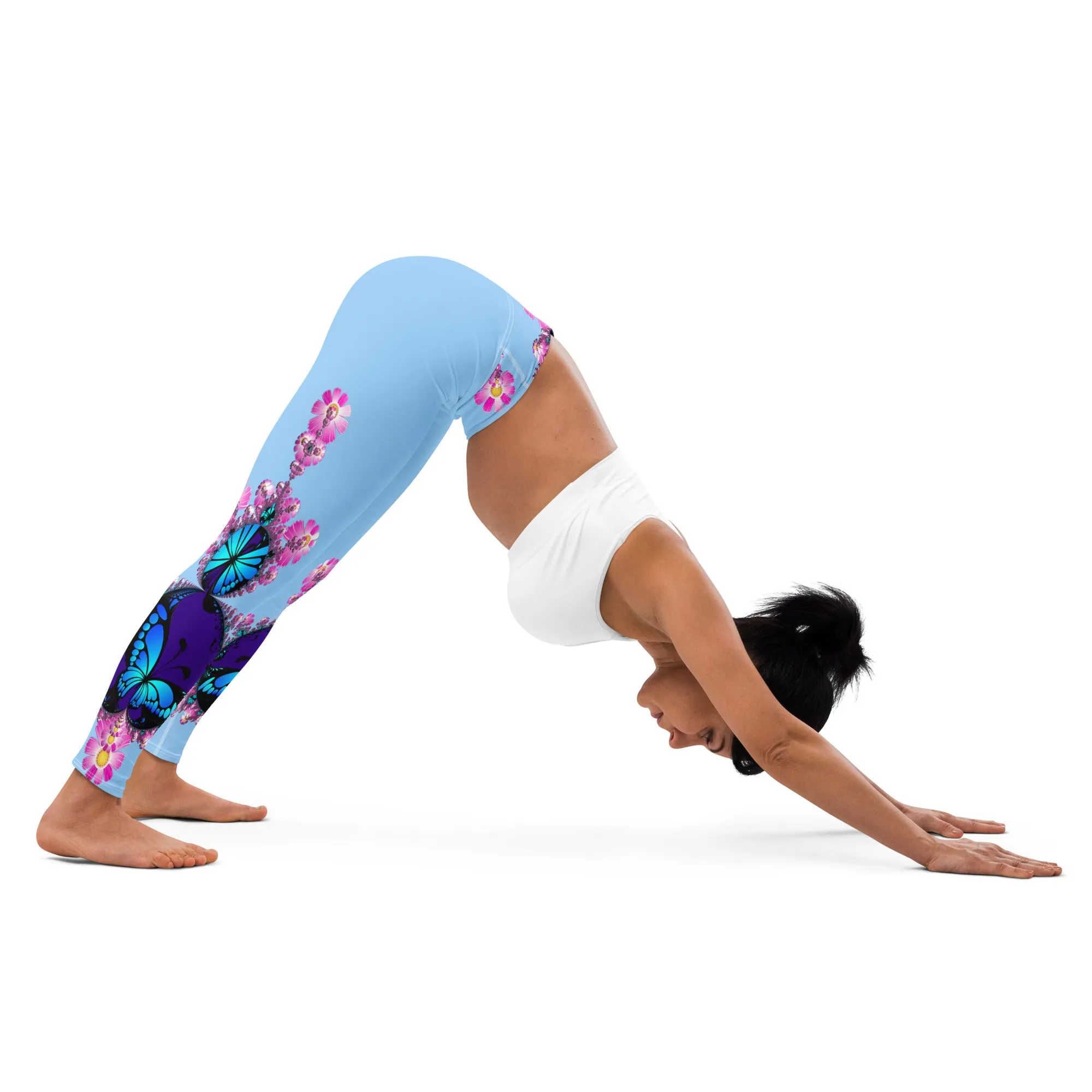 "Mystical Butterfly Bliss" Collection - Designer Long Yoga Leggings