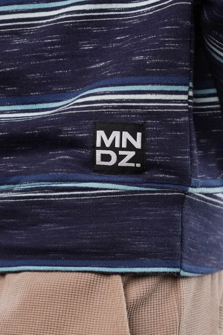 Striped Terry Sweatshirt - Blue