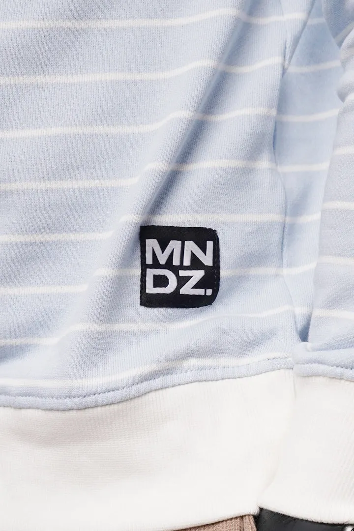 Striped Terry Sweatshirt - Sky Blue