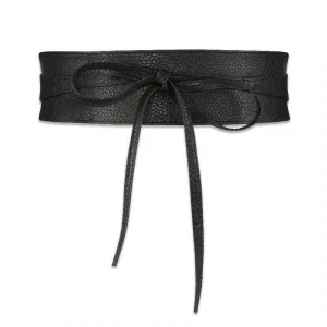 Wrap Tie Belt Black
